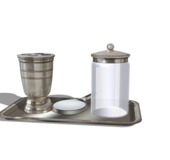 简欧餐具su模型