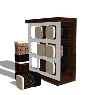 现代玻璃储物罐su模型