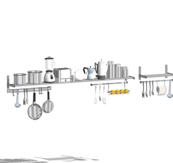 现代餐具组合su模型