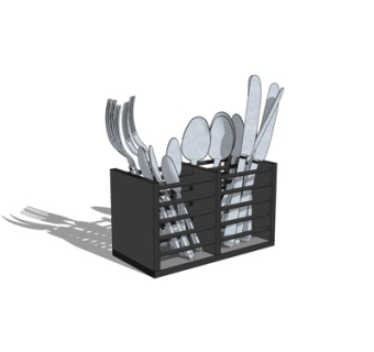 现代刀叉餐具su模型