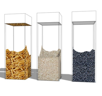 现代玻璃储物罐su模型