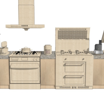 现代集成灶su模型