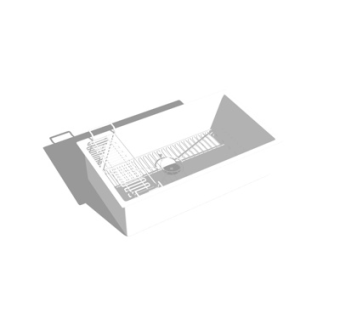 现代水槽洗碗槽su模型