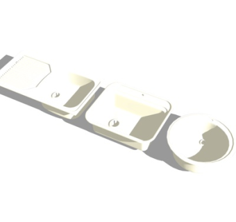 现代水槽洗碗槽su模型