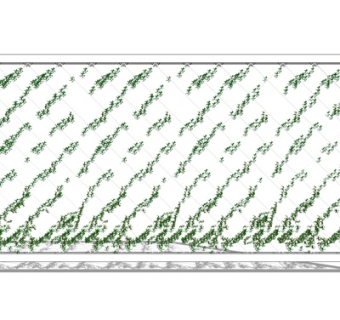 现代植物墙su模型