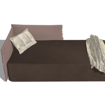 现代布艺多人沙发su模型