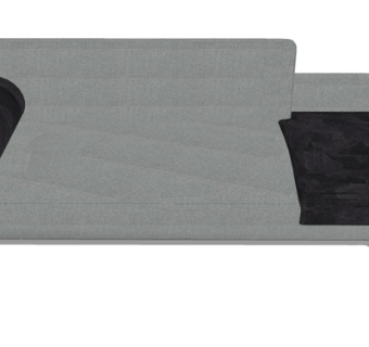 现代布艺多人沙发su模型