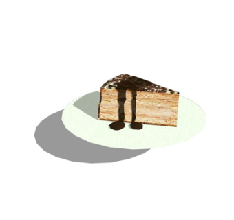 现代巧克力蛋糕su模型