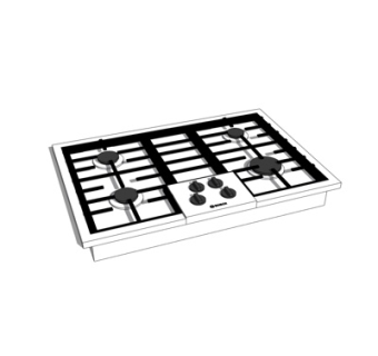 现代金属煤气灶su模型