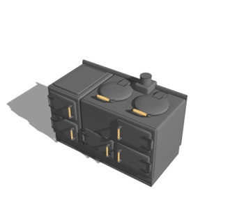 现代集成灶su模型