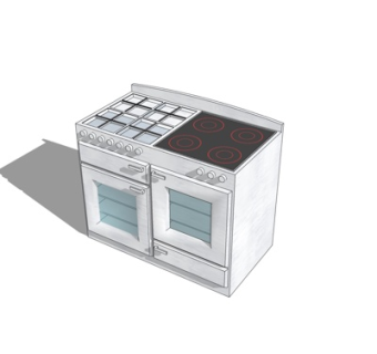 现代集成灶su模型