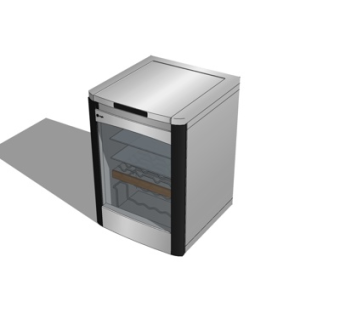 现代消毒柜su模型