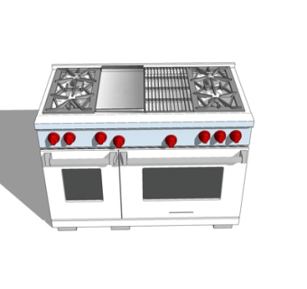 现代集成灶su模型