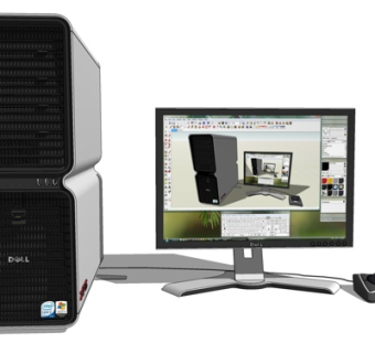 现代台式电脑su模型