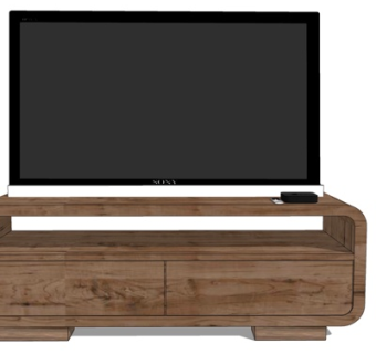 现代实木电视柜su模型