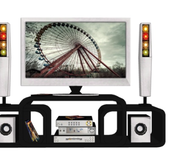 新中式实木电视柜su模型