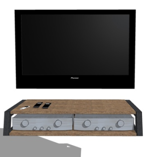 现代液晶电视su模型