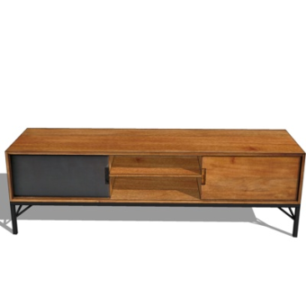 现代实木电视柜su模型