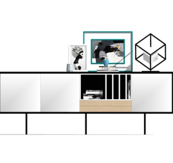 现代简约边柜su模型