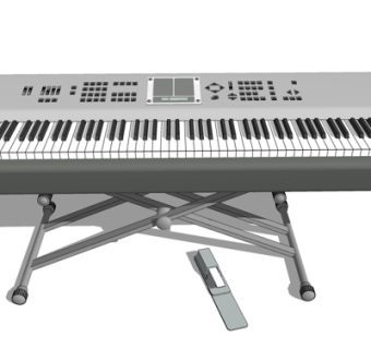 现代电子钢琴su模型