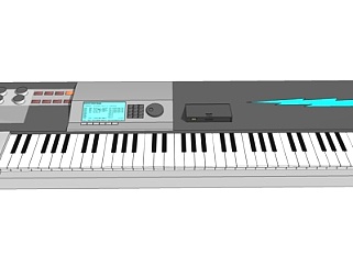 现代电子钢琴su模型