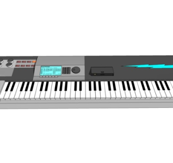 现代电子钢琴su模型