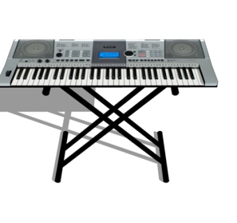 现代电子钢琴su模型