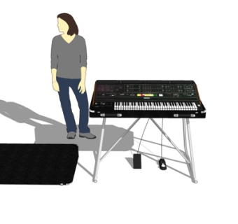 现代电子钢琴su模型