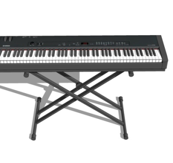 现代电子钢琴su模型