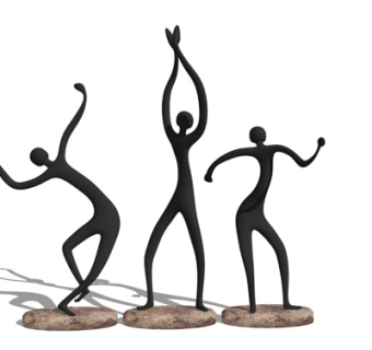 现代抽象人物摆件su模型
