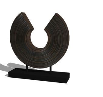 现代玉圭摆件su模型