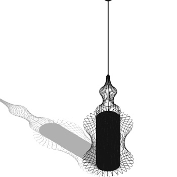 现代金属吊灯su模型
