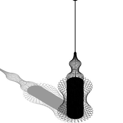 现代金属吊灯su模型