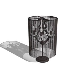 现代金属落地灯su模型