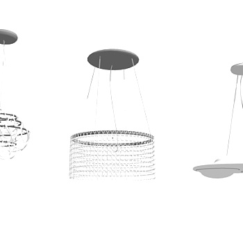 现代水晶吊灯su模型