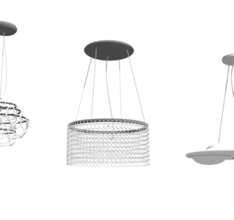 现代水晶吊灯su模型