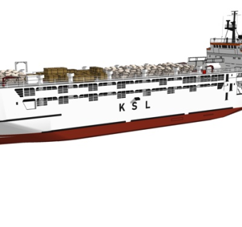 现代运货游轮su模型