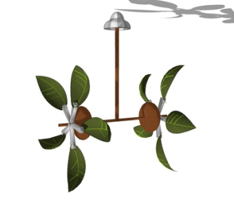 现代吊扇su模型