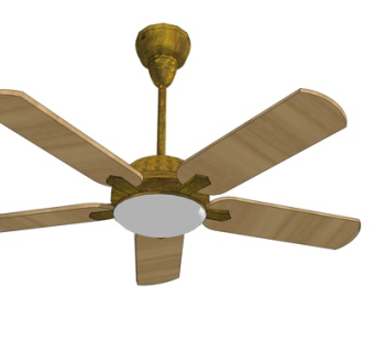 现代吊扇su模型