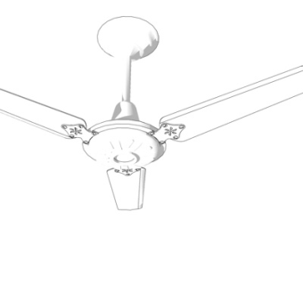 现代吊扇su模型