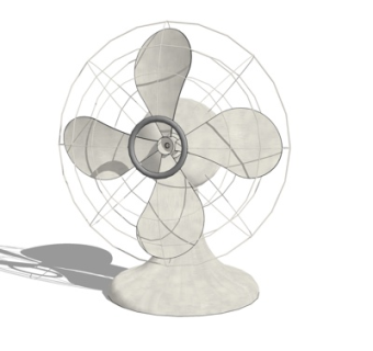 现代台扇风扇su模型