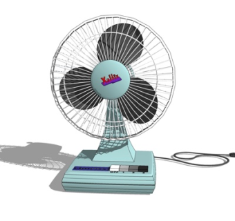 现代台扇风扇su模型