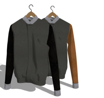 现代服饰su模型