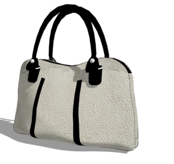 现代皮革手提包su模型