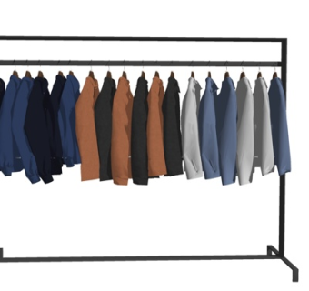 现代金属衣晾架su模型