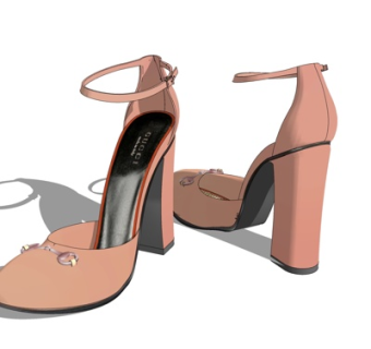 现代高跟鞋su模型