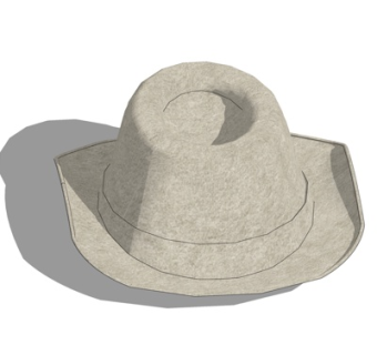 现代遮阳帽su模型