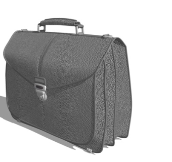 现代皮革手提包su模型