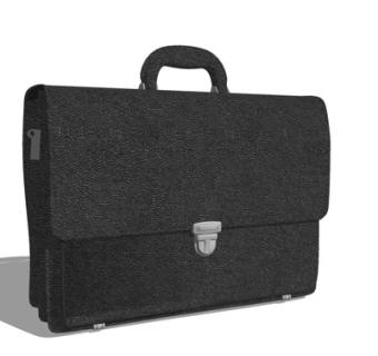 现代皮革手提包su模型