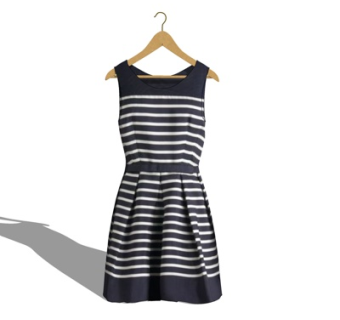 现代连衣裙su模型